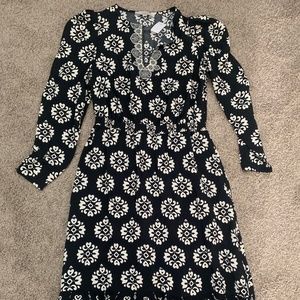 LOFT smocked flounce dress